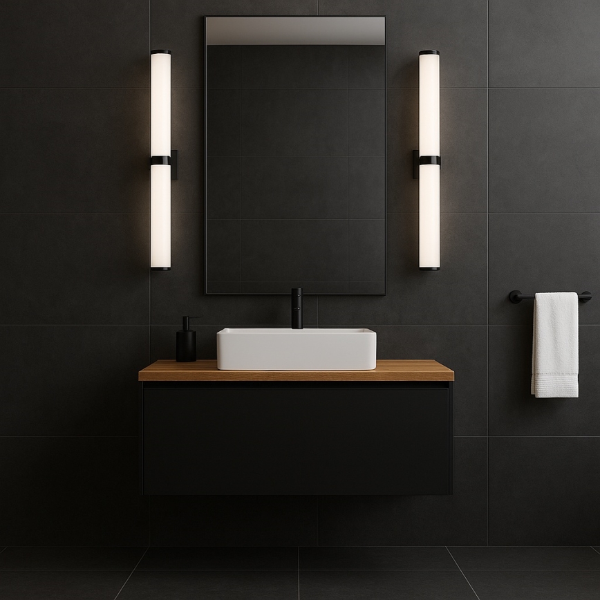 Argon 8927 - Iluminación para espejo de baño BATUMI LED/24W/230V 3000K IP44 negro