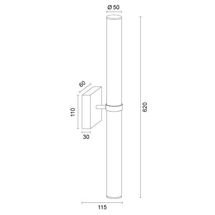 Argon 8928 - Iluminación LED para espejo BATUMI LED/24W/230V 3000K IP44 cromo mate