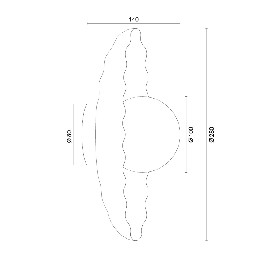 Argon 8933 - Aplique de pared BOLL 1xG9/6W/230V azul