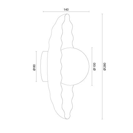 Argon 8934 - Aplique de pared BOLL 1xG9/6W/230V blanco