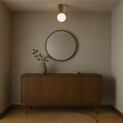 Argon 8974 - Lámpara de techo para baño VOLANTE 1xG9/6W/230V IP44, Ø 12 cm, marrón