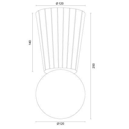 Argon 8974 - Lámpara de techo para baño VOLANTE 1xG9/6W/230V IP44, Ø 12 cm, marrón
