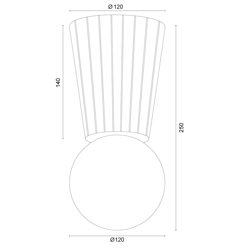 Argon 8974 - Lámpara de techo para baño VOLANTE 1xG9/6W/230V IP44, Ø 12 cm, marrón