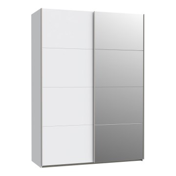 Armario con espejo KARO 150x210 cm blanco