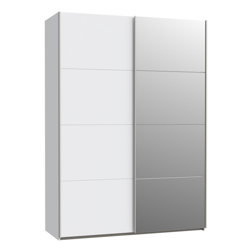 Armario con espejo KARO 150x210 cm blanco