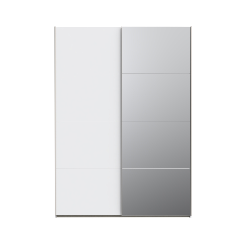 Armario con espejo KARO 150x210 cm blanco