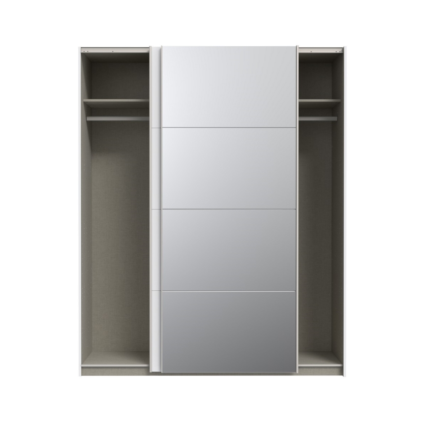 Armario con espejo KARO 170 x 210 cm, blanco