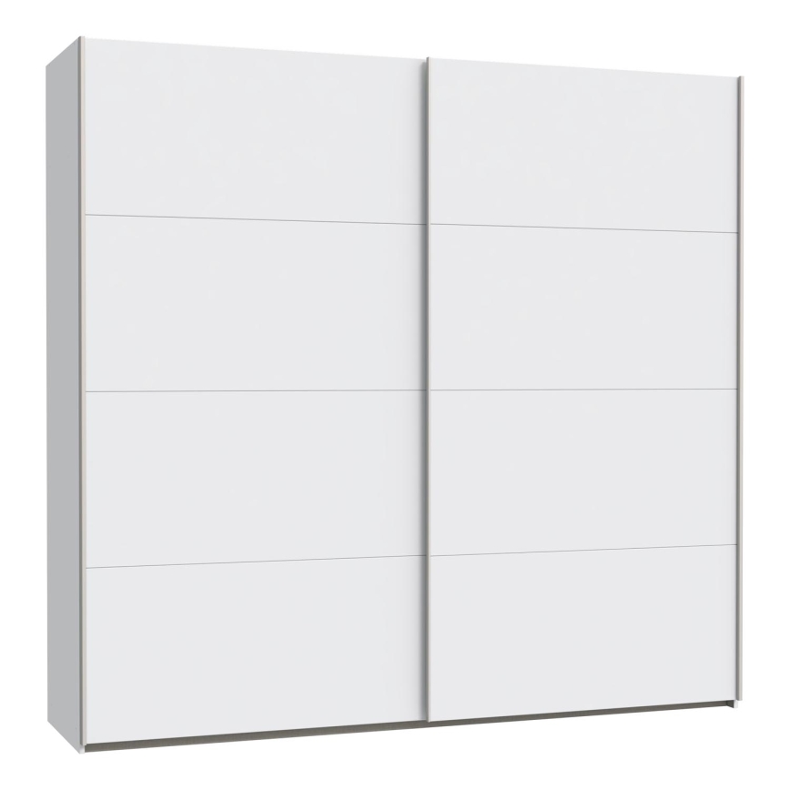 Armario con espejo KARO 220 x 210 cm blanco