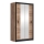 Armario con espejo MIRO 120x215 cm roble craft/negro