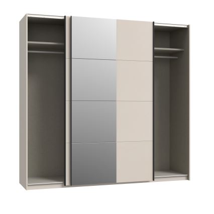 Armario con espejo ODEN 220x210 cm beige