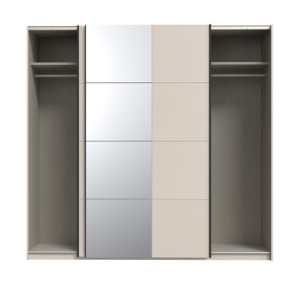 Armario con espejo ODEN 220x210 cm beige