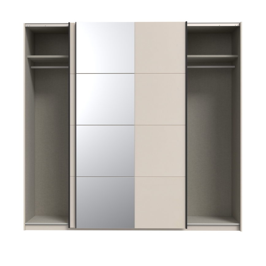 Armario con espejo ODEN 220x210 cm beige
