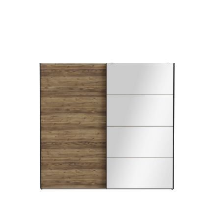 Armario con espejo OREN 220x210 cm, acabado roble Artisan
