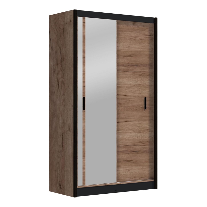 Armario con espejo SABRINA 120x215 cm roble craft