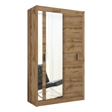 Armario con espejo SABRINA 120x215 cm roble woltan