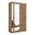 Armario con espejo SABRINA 120x215 cm roble woltan