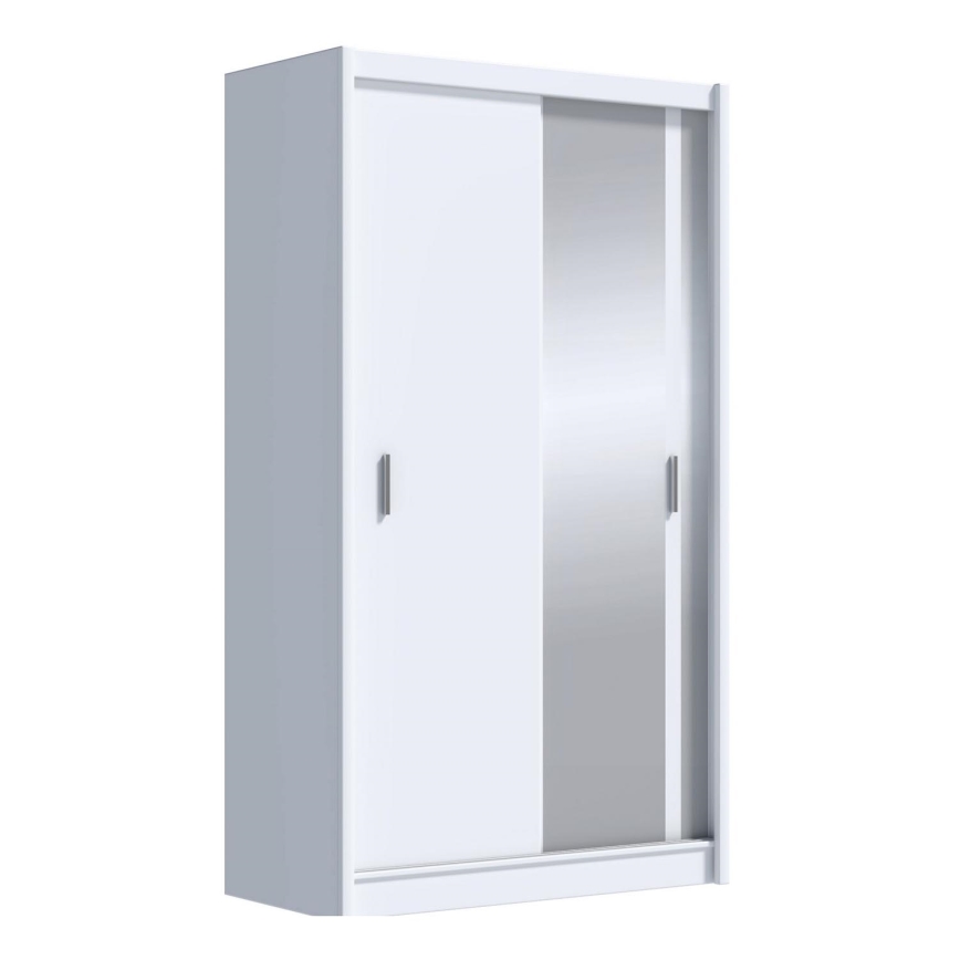 Armario con espejo SABRINA 150x215 cm blanco