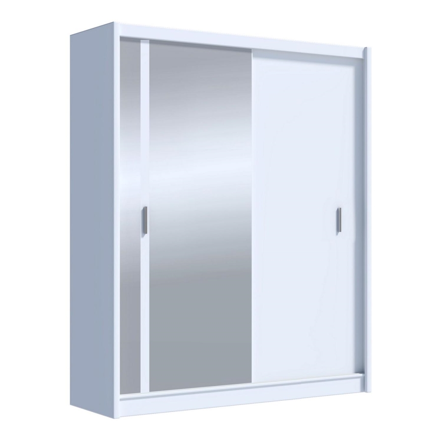 Armario con espejo SABRINA 180x215 cm blanco