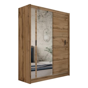 Armario con espejo SABRINA 180x215 cm roble wotan
