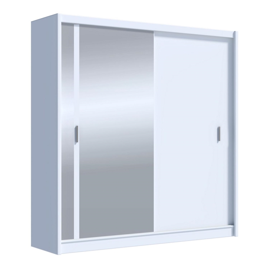 Armario con espejo SABRINA 203x215 cm blanco