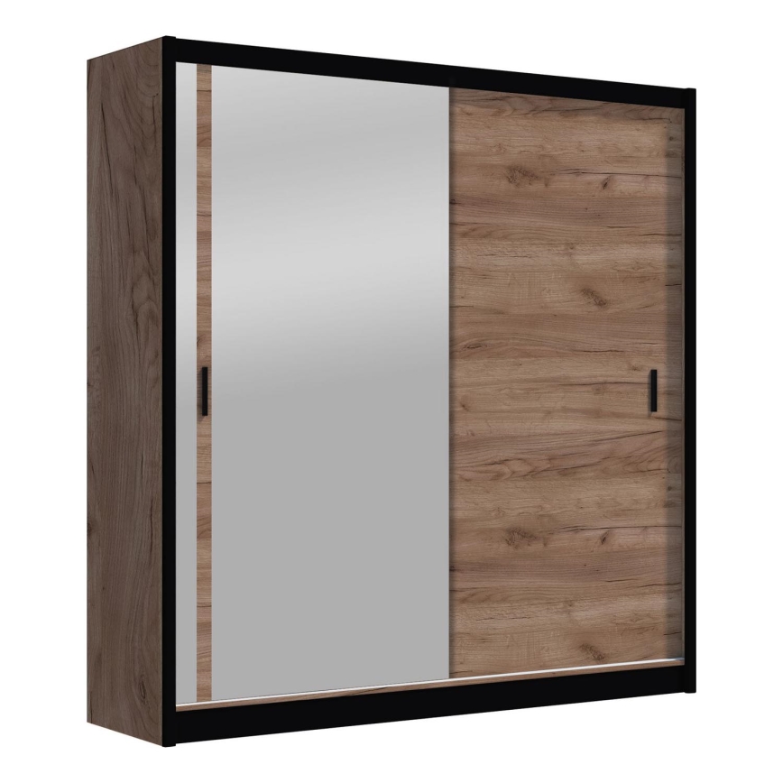 Armario con espejo SABRINA 203x215 cm roble craft