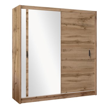 Armario con espejo SABRINA 203x215 cm roble woltan
