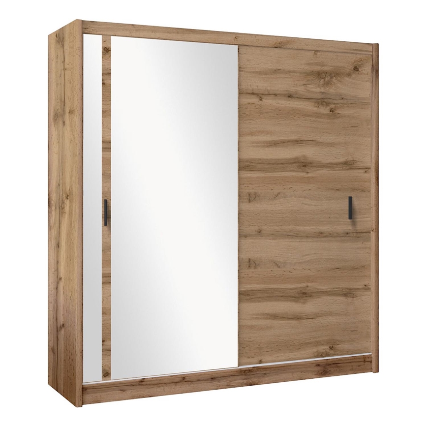 Armario con espejo SABRINA 203x215 cm roble woltan