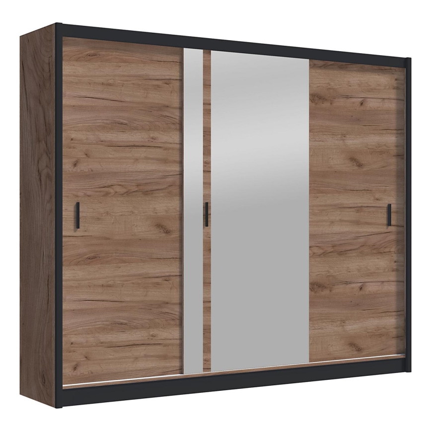 Armario con espejo SABRINA 250x215 cm roble craft