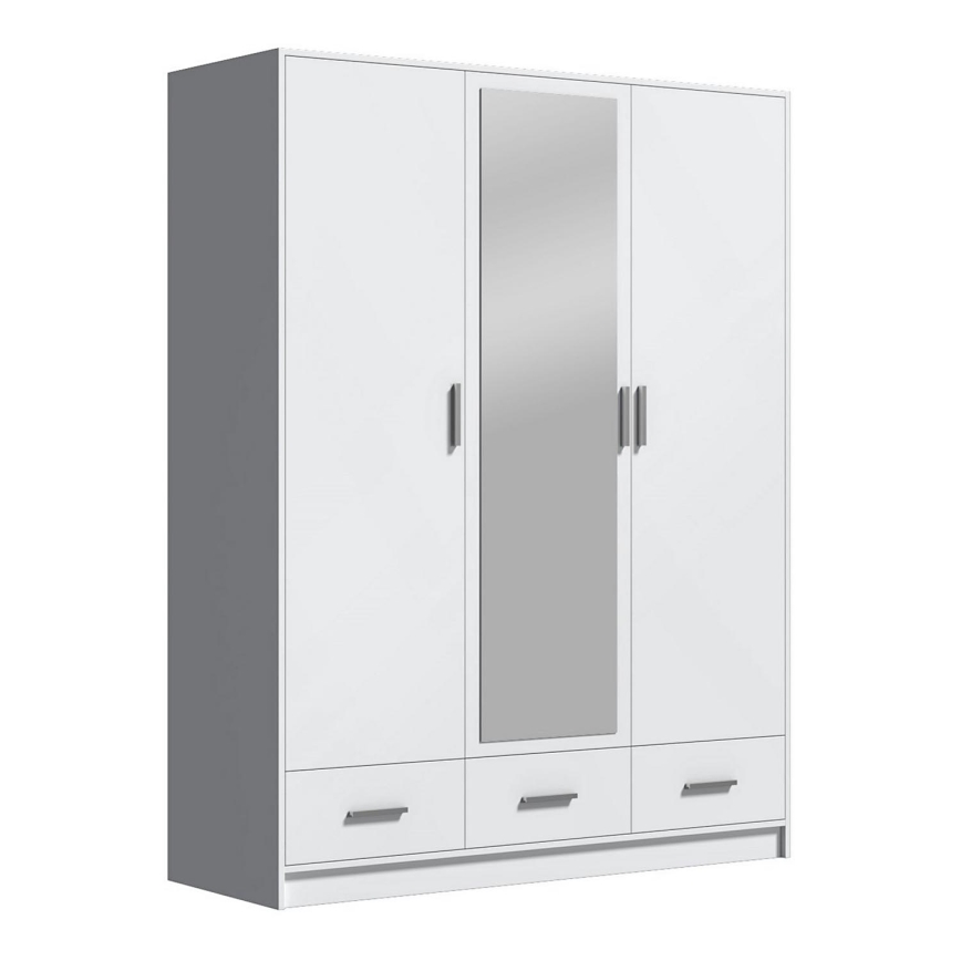 Armario con espejo SANNA 150x215 cm blanco
