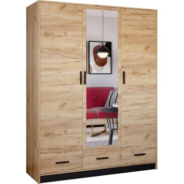 Armario con espejo SANNA 150x215 cm roble craft