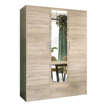 Armario con espejo SANNA 150x215 cm roble sonoma