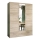 Armario con espejo SANNA 150x215 cm roble sonoma