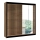 Armario con espejo SANTINO 203x215 cm roble craft/negro
