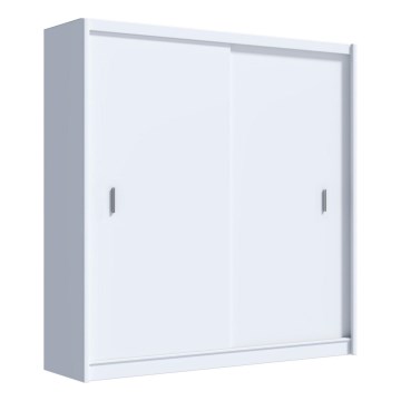 Armario con puertas correderas SAPHIRA 203x215 cm blanco