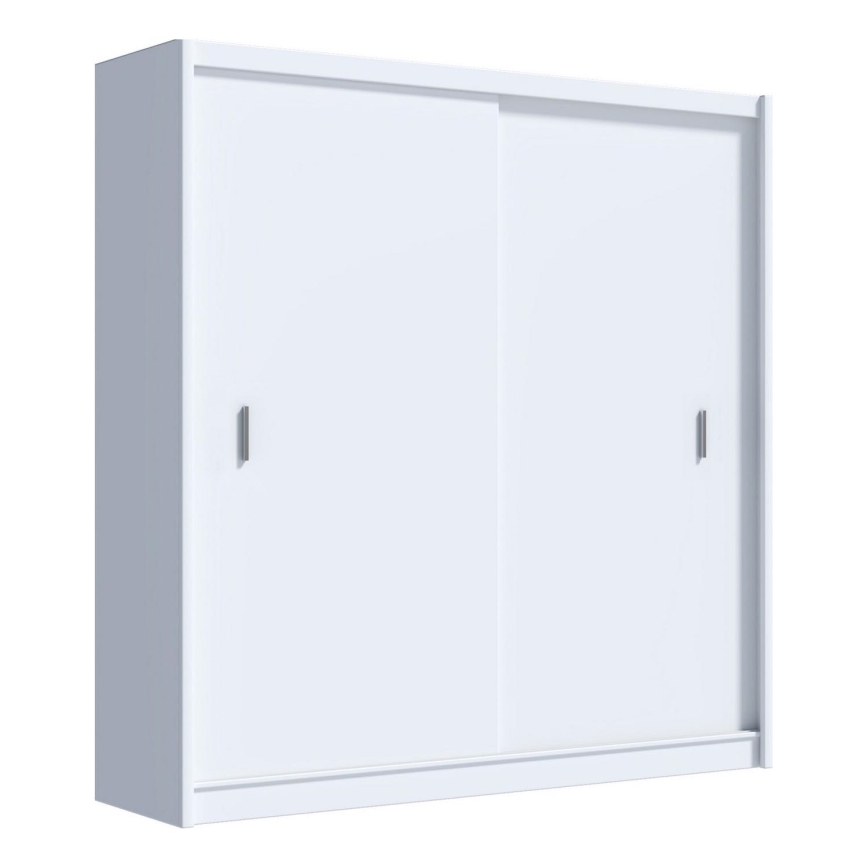 Armario con puertas correderas SAPHIRA 203x215 cm blanco