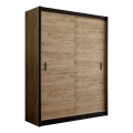 Armario con puertas correderas SAPHIRA 203x215 cm roble craft