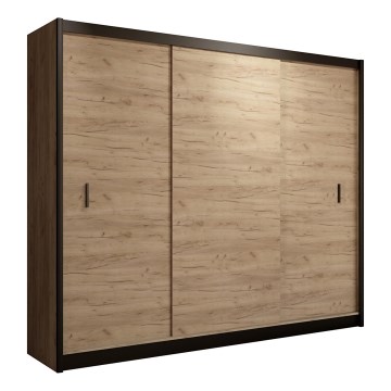 Armario con puertas correderas SAPHIRA 250x215 cm roble craft