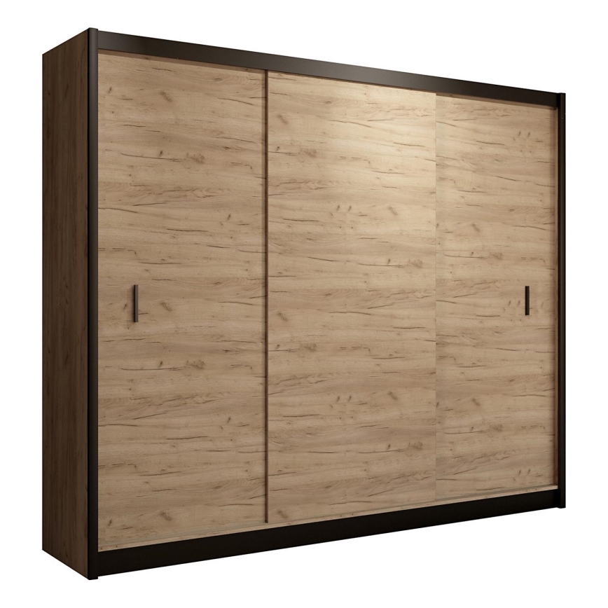 Armario con puertas correderas SAPHIRA 250x215 cm roble craft