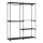 Armario de almacenamiento con estantes y barra para colgar MATIS 138x182 cm negro