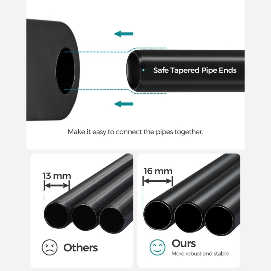 Armario de almacenamiento con estantes y barra para colgar MATIS 138x182 cm negro