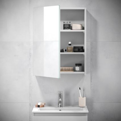 Armario de baño con espejo HENRY 65x50 cm blanco
