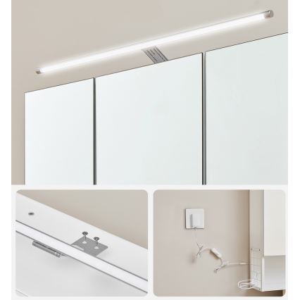 Armario de baño con espejo SKY blanco