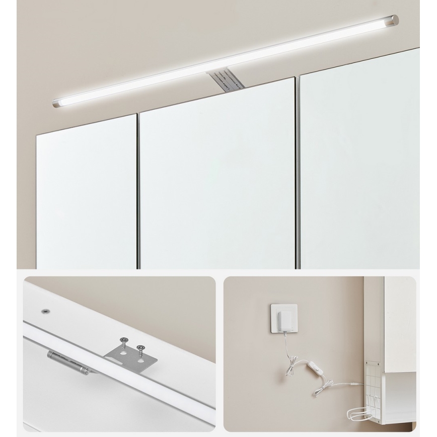 Armario de baño con espejo SKY blanco