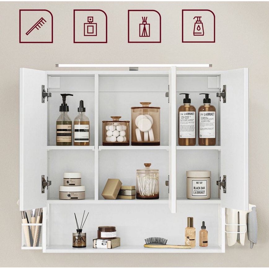 Armario de baño con espejo SKY blanco