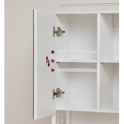 Armario de baño con espejo SKY blanco