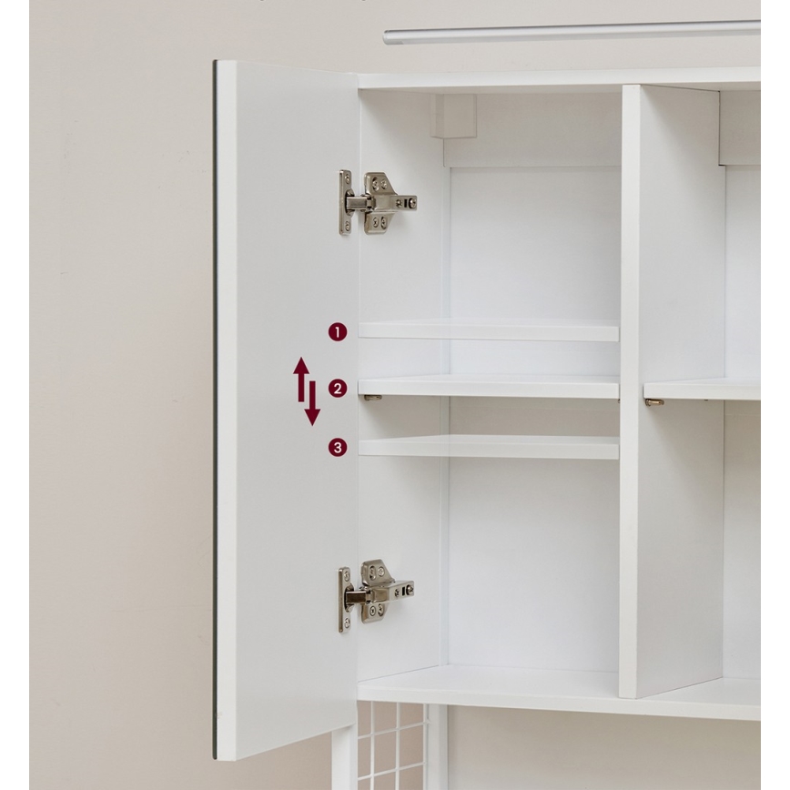 Armario de baño con espejo SKY blanco