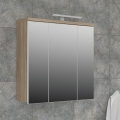 Armario de baño de pared con espejo VENOM blanco/roble sonoma