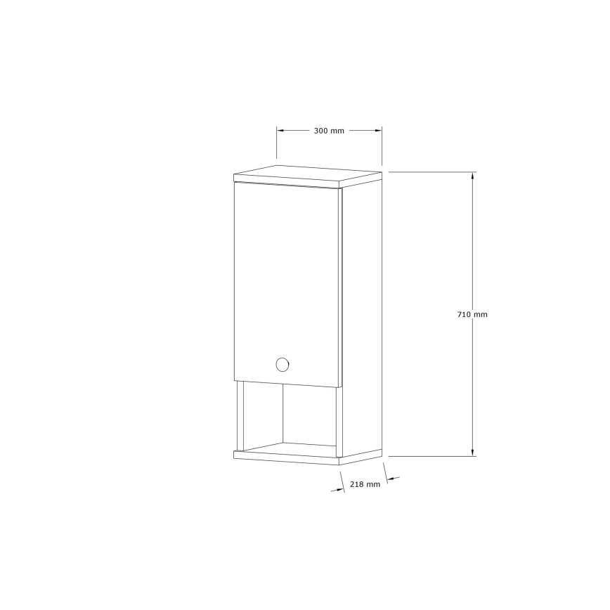 Armario de baño MIS 71x30 cm blanco