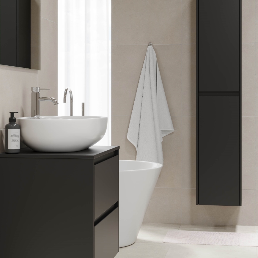 Armario de baño TRONDHEIM 174 cm, negro
