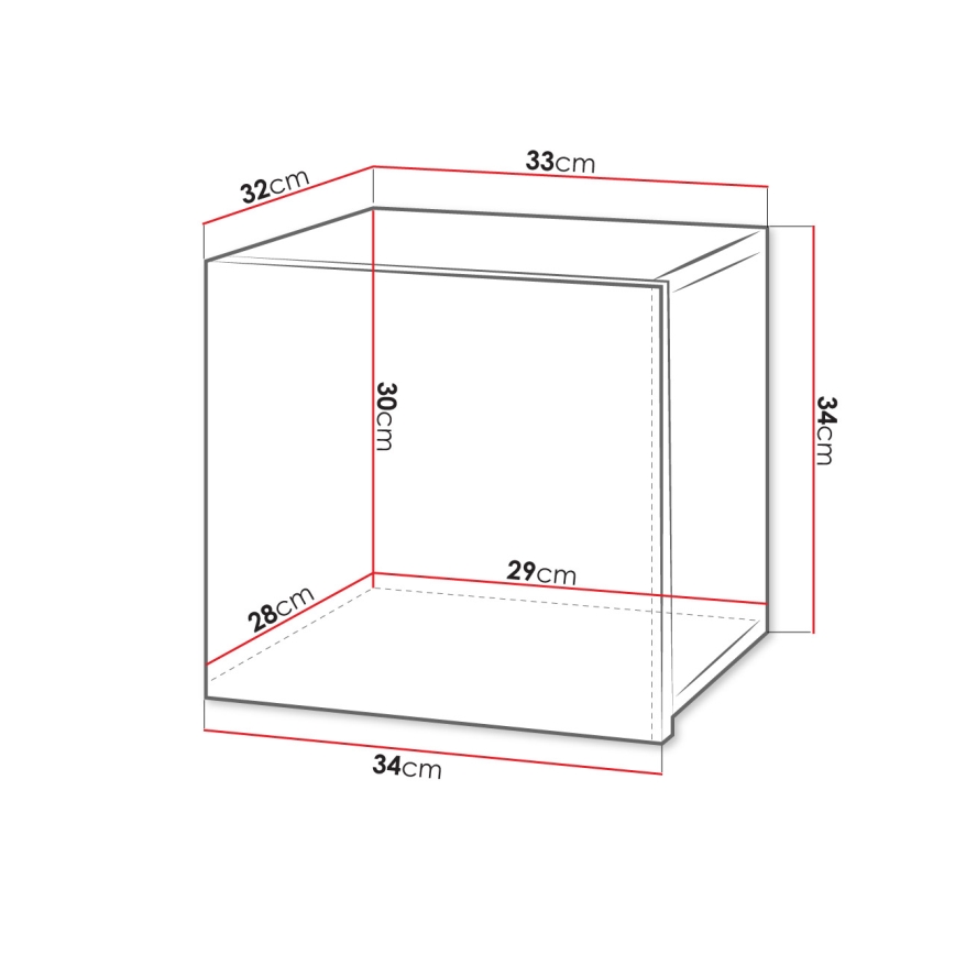 Armario de pared CALABRINI 34x34 cm blanco
